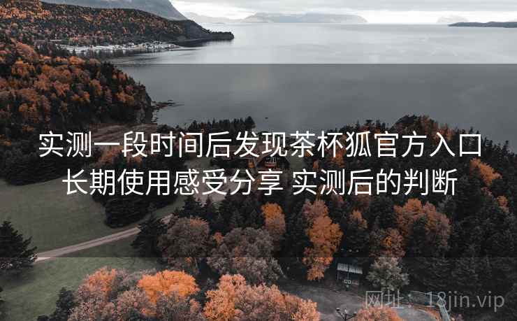 实测一段时间后发现茶杯狐官方入口长期使用感受分享 实测后的判断